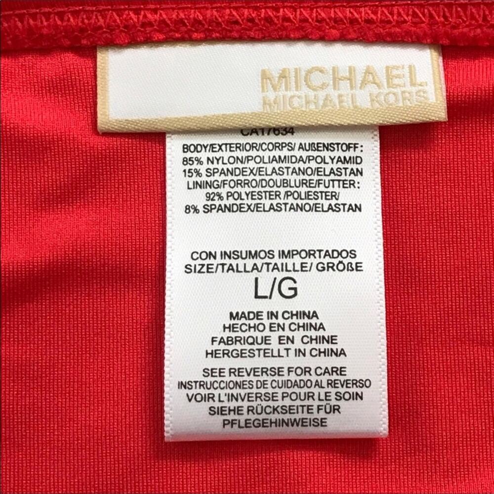 Michael Kors NWT Beaded Bikini Bottom Embellished Orange String Large - Picture 6 of 6